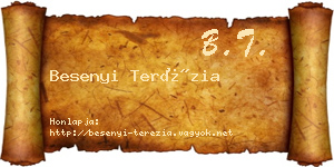 Besenyi Terézia névjegykártya